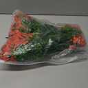 HyeFlora Artificial Fall Flowers Faux Mums for Outdoor Indoor Garden Home Decoration, Faux Flower Daisy with Eucalyptus Leaves Fake Mums Plants Greenery Boxwood Porch Patio, 12 Bundles (Orange)