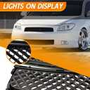 Front Bumper Guard Grille Fit for 2005-2010 Scion Tc Smt10600 Honeycomb Front Air Intake Black Radiator Replacement Guard 2 Pieces Upper and Lower Grill Smt10600