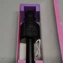 BONAOK Karaoke Microphone for Kids & Adults  Bluetooth Microphones Singing Mic with Disco Lights, Echo Effect, Builtin Speaker Portable Karaoke Player for Party Travel Gifts Q78(Black)