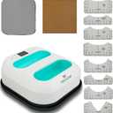 MECOLOUR Heat Press Machine for T Shirts, Portable Heat Press 9"X9" with Heat Press Mat, PTFE Teflon and 8 Pcs Tshirt Ruler Guide, Tshirt Press Machine for Sublimation, HTV, Heat Transfer 110V(Green)