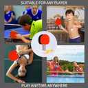 WIn SPORTS Ping Pong Paddle Set, Professional Table Tennis Racket Set with 6 Ping Pong Balls, Ping Pong Paddles 4 Player Set, Ping Pong Set Starter Kit