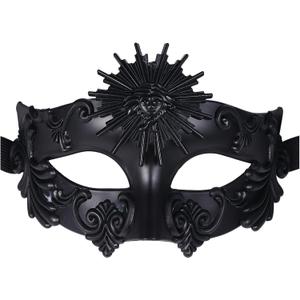 OIDEA Masquerade Masks for Men: Ancient Greek Egyptian Roman Sun God Half Face Mask Party Carnival Venetian Mardi Gras Mask (1 Pcs - Black)