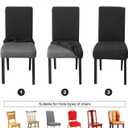 Genina Waterproof Chair Covers for Dining Room 6 Pack Kitchen Chair Covers Parson Dining Chair Slipcover,Beige