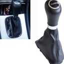 Automatic Gear Shift Knob Lever with Gaiter Boot Leather Cover for Mercedes-Ben-z C Class W203 W209 Classic Avantgarde Elegance (Classic)