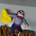 NACOCO Cowboy Rider Dog Costume for Dogs Clothes Knight Style with Doll and Hat for Halloween Day Pet Costume (XL)