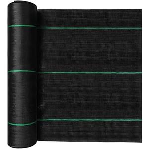 2.4oz-6.5FTx400FT Weed Barrier Landscape Fabric - Durable Weed Block Gardening Ground Cover Mat, Woven Geotextile Fabric for Underlayment, Commercial Driveway Stabilization, Weed Control Cloth