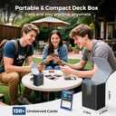 Budding Joy Card Storage Box for Trading Cards 1800+ with Small Case, MTG Commander Deck Box with Portable Handle, Magnetic Deck Case Fit for Top Loader TCG, PTCG, Magic, Sports Cards, Black Grey (3 Rows)