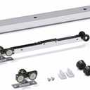 EaseLife 4FT Sliding Pocket Door Hardware Kit with Soft Close Mechanism, Aluminum Box Rail Kit,Slide Smoothly Quietly,Easy Install,No Door (44.5in Track for 23"~24" Wide Single Door)