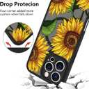 Fiyart Designed for iPhone 16 Pro Case Cute Sunflower Flowers Design Compatible with MagSafe,Soft Bumper with Hard PC Back Anti-Scratch Phone Cover for Women Girls 6.3"-Yellow
