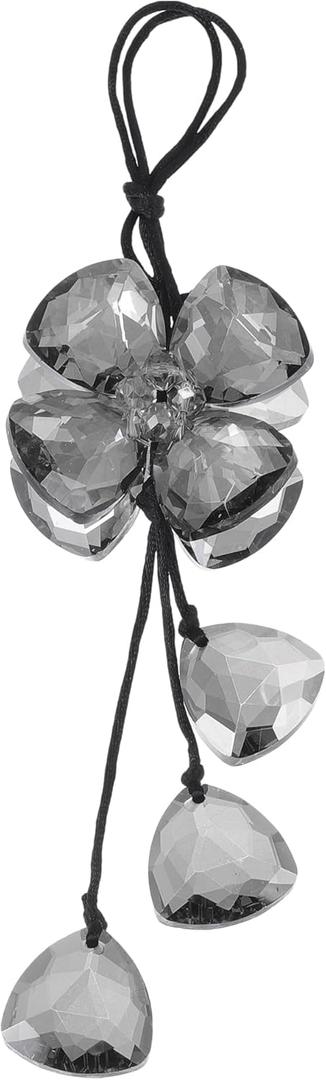 1 Pcs Artificial Crystal Crystal Butterfly Car Rear View Mirror Pendant Accessories Car Hanging Ornament Transparent Black