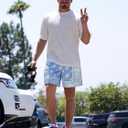 Mens Running Quick-Dry Mesh Gym Shorts with Paisley Design Lightweight Athletic Casual Shorts,Pockets for Outdoor (Blue, XS)