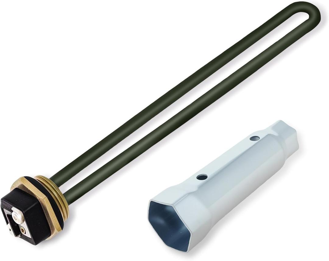 110V/120V RV Water Heater Screw-In Electric Heating Element, 110V/1400W Compatible with 92249 Models, 120V/1440W Replaces 520789/520900 GC/GCH/SW Series, with Dual-Use Quick-Release Hex Wrench