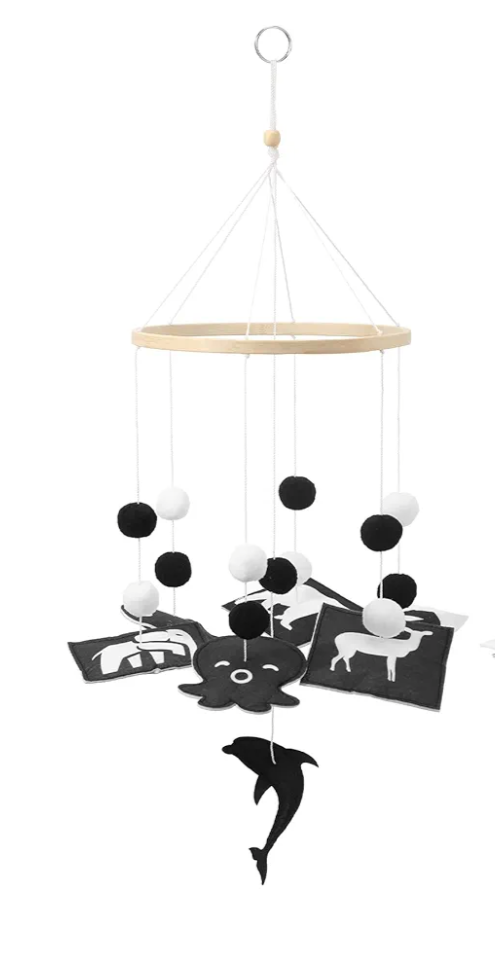 HyDren Baby Mobile for Crib Black and White Crib Mobile Nursery Crib Mobile Handmade Mobiles Decor for Baby Shower Gifts Ceiling Hanging Decorations 1 Styles