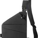 WANDER PLUS Anti Theft Crossbody Bag, Shoulder Bag Anti-theft Design for Travel, Sport, Work (Black)