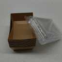 8 x 6 Inch Paper Charcuterie Boxes with Clear Lids, 20 Pack Large Disposable Take Out Bakery Boxes, To Go Containers for Cake Slice, Cupcakes, Sandwiches, Cookies, Cocoa Bombs, Salads (Brown)