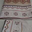 WONGS BEDDING Boho Beige Quilt Set Queen Size,Geometry Printed Bedspread Coverlet Set with 2 Pillowcases,Soft Bohemian Bedding Set Queen 96"90"