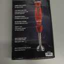 OVENTE Immersion Hand Blender, 300W Electric Handheld Portable Stick Mixer with 2 Mixing Speed and Stainless Steel Blades for Effortless Blending Smoothies, Shakes, Puree or Baby Food, Red HS560R