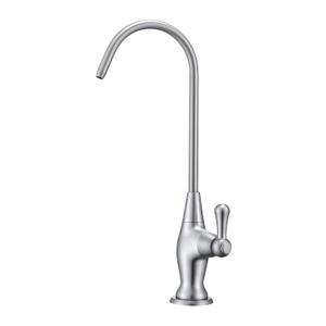 Sink Drinking Water Faucet, Sink Water Filter System, Suitable for Most Reverse Osmosis or Water Filtration Systems, Stainless Steel Reverse Osmosis Faucet for Kitchen Bar, Brushed Nickel (Small Bend, Matte Silver)
