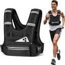 Weighted Vests for Women Men, 16lb Weighted Vest with Storage Pockets, Rucking Vest with Reflective Stripe, Adjustable Straps Weight Vest for Running, Walking, Workout, Training