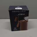 WOLFF - White Thermal Coffee Carafe  34oz / 1L Insulated Carafe - Food-Safe Plastic Exterior and Glass Liner, Wood-Style Handle  Keeps Drinks Hot or Cold, Leakproof Coffee and Tea Dispenser