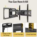 Mounting Dream TV Wall Mount for 32-65 Inch Television,Mount with Swivel and Tilt, Full Motion Bracket with Articulating Dual Arms, Fits 16inch Studs, Max VESA 400X400 mm, 99lbs, MD2380