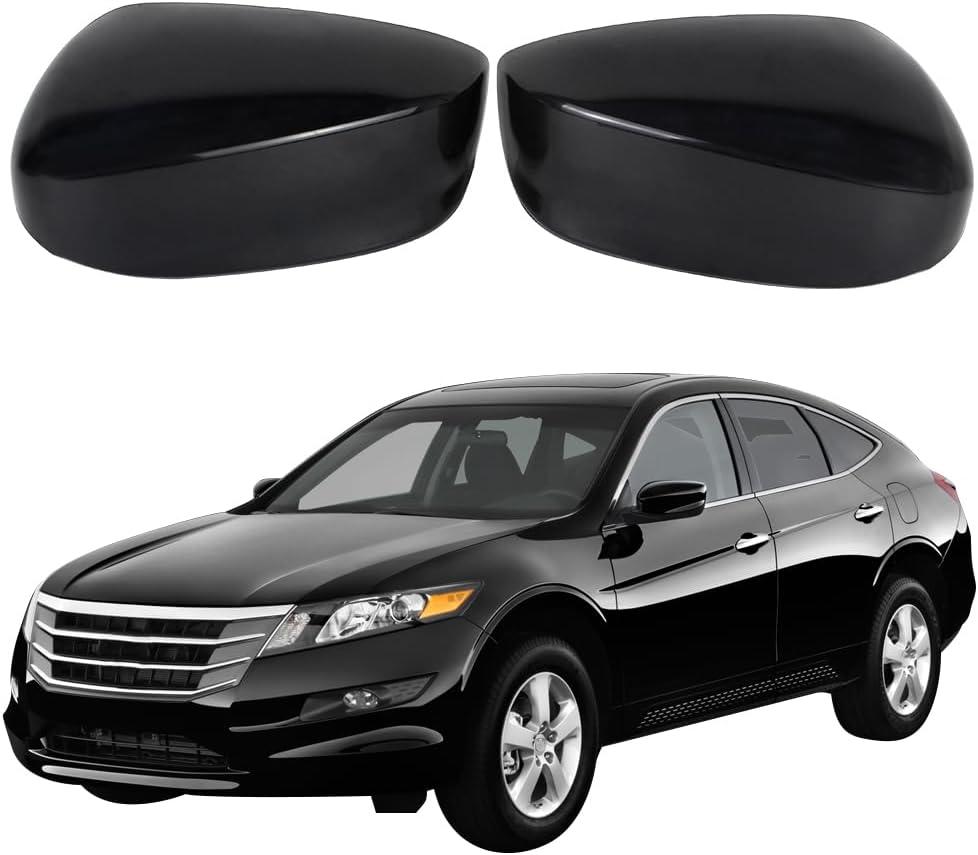 2Pcs Front Driver Side and Passenger Side Rearview Mirror Cover Caps Compatible with Honda Accord 2008 2009 2010 2011 2012 glossy Black
