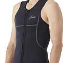 Hevto Men Wetsuit Tops and Vest 3/2mm Neoprene Jacket Surfing Swimming Front Zip Wet Suit for Water Sports