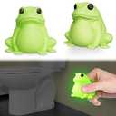 boeemi Toilet Bolt Caps Decorative Glow in The Dark- 2PCs Frog Toilet Bowl Bolt Covers Luminous Green PLA Cute Bathroom Decor Accessories Rust Prevention