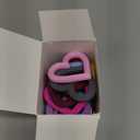 Motionchic 16 Pcs Valentine Silicone Beadable Rings 65mm Heart Silicone Focal Bead Ring Loop Bulk with 2 Hole for Jewelry Making DIY Keychains Car Charm Necklaces Lanyards Hanging Ornaments