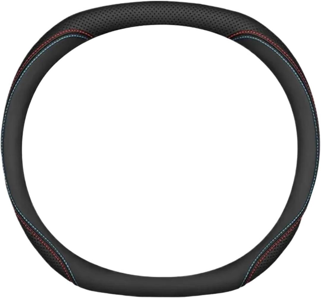 Steering Wheel Cover Ultra-Thin Breathable Decorative Frame Accessories Suitable Fit for Volvo EX30 2024 Car Steering Wheel Cove X5W4 Non-Slip Car Wheel Cover(Black)