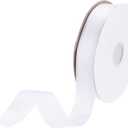 DMiotech 1 inch 50 Yards Satin Ribbon Thin Double Face Fabric Grosgrain Ribbon for Gift Wrapping Floral Hair Flower Bouquet, White