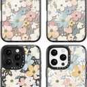 Bouvardia for iPhone 16 Pro Case, Compatible with Magsafe, Cute Design for Women & Girls, Protective & Aesthetic, Floral Theme - Flowers Blossoming (Gray Bumper)