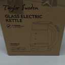 Taylor Swoden Glass Hot Water Kettle Electric for Tea and Coffee 1.7 Liter Fast Boiling Electric Kettle Cordless Water Boiler with Auto Shutoff & Boil Dry Protection