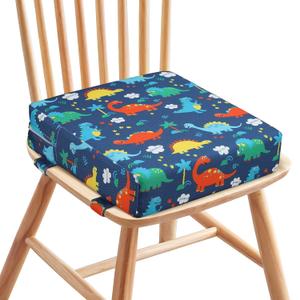 Zicac Portable High Chair Increasing Seat Cushion for Travel Dining Seat Pad for Toddler Kids Baby Infant Washable Thick Chair Seat Pads (Dark Blue)