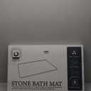 Diatom mudWhite Anti-Slip Super Absorbent Shower mat can Quickly Absorb Water and Keep The Bathroom Dry. It Features a Fashionable Design and is Made of Durable Hard Stone Bathroom mat, 24"16".