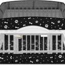 2 Pack Dog Playpens Cover and Bottom Mat Fits for 36 Inch 4 Panels Pet PlayPen, Dog Crate Cover Puppy Exercise Pad, Reusable Washable, Hoop and Loop Design, Playpen Not Included(Black)