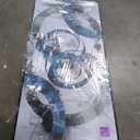 XLSJERST Extra Large Blue Abstract Canvas Wall Art - Modern Art Wall Decor for Living Room, Bedroom, Office (Blue and Gray-Black frame)