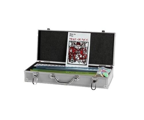 Vintage Mahjong Travel Set 148 Multicolored Tiles 4 Blank & Case