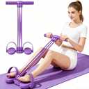 Upgraded Pedal Resistance Band with Handle, 6-Tube Multifunction Stretching Workout Band for Yoga,Home Workout Equipment,Device for Abdomen,Waist,Arm,Leg,Core/ABS,Gift for Mon