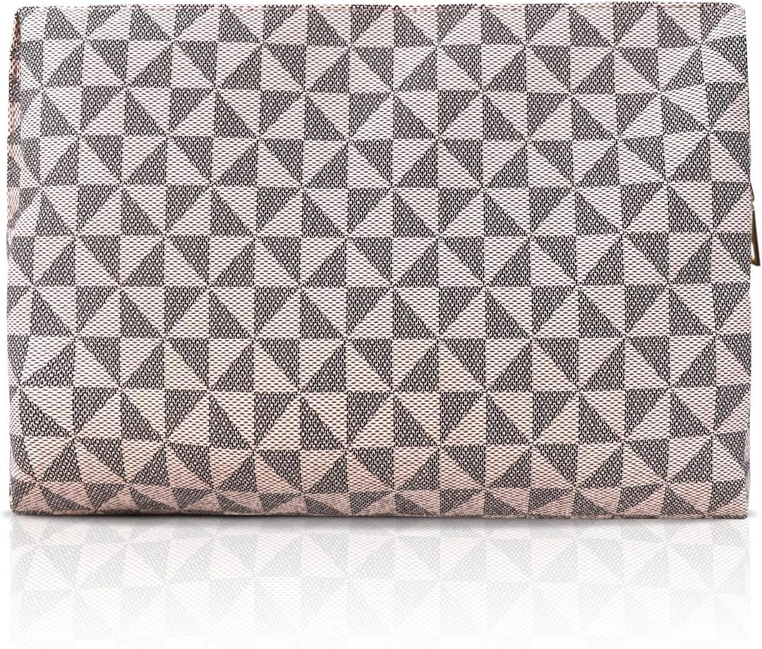 Leather Cosmetic Bag - Roomy, Durable, Your Beauty Essentials - Travel makeup bag-Great Gift for Girlfriend,Wife,Mother.