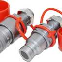 Summit Hydraulics Flat Face Hydraulic Quick Connect Coupler, 5/8 ORFS Bulkhead Skid Steer Mount