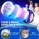 Hawkko Telescope for Adults & Kids 80mm Aperture 500mm Telescopes for Adults Astronomy, (20X-150X) Portable Refractor Telescope Kit for Beginners with Decorate Stickers, AZ Tripod, Phone Adapter