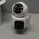 2K Dual-Lens Solar Camera Outdoor Wireless, 360 Pan/Tilt Solar Powered Security Camera with Rechargeable 10,000mAh Battery, IP66 Waterproof, Color Night Vision, Two-Way Audio for Home Security