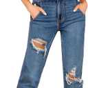 Women's Casual Jean Overalls Size L
