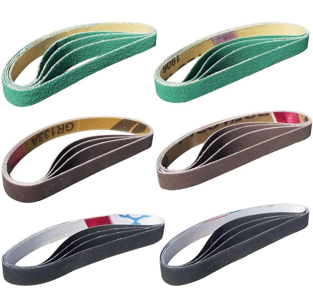 24 Pcs 1/2" x 12" Replacement Belt Kit for Work Sharp Original Knife & Tool Sharpener and Combo Knife Sharpener (WSKTS & WSKTS-KT) - 80/120/240/400/1000/1200 Grits.