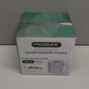 FOCUSLINE 100 Count 6 Inch Clear Plastic Plates, Disposable Heavy Duty Salad Dessert Plates- Premium Hard Plastic Plate Fancy Disposable Clear Plate for Weddings, Parties and Events