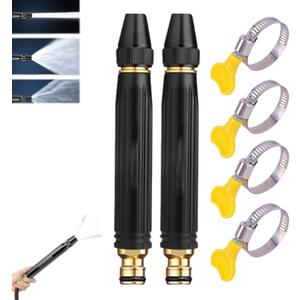2PCS High pressure hose nozzle, Car Wash Water Gun, Adjustable Spray Patterns,Garden Hose Sprayer for Car Washing and Outdoor Cleaning, Sturdy Watering and Pressure Cleaning Accessory