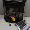 RealSmart Electric Fireplace Heater 22 in Freestanding Fireplace Stove Infrared Quartz Fireplace for Idoor Use with 3D Flame Effect Remoted Control, Timer, Overheating Protection Black