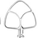 Stainless Steel Accessories for KitchenAid 4.5-5 Qt Tilt-Head Mixer, K45 Whisk, Flat Beater and Dough Hook for 5 Quart Mixing Bowl, Fits KSM45, KSM90, KSM150, Dishwasher Safe, Heavy Duty