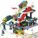 Dinosaur Track Toy, Electric Simulated Scenario Car Road, Children's Competition Race Track, Music Adventure Directing Traffic Car Ramp Toy, Christmas New Year Birthday Gift for Kids Toddlers 3-12